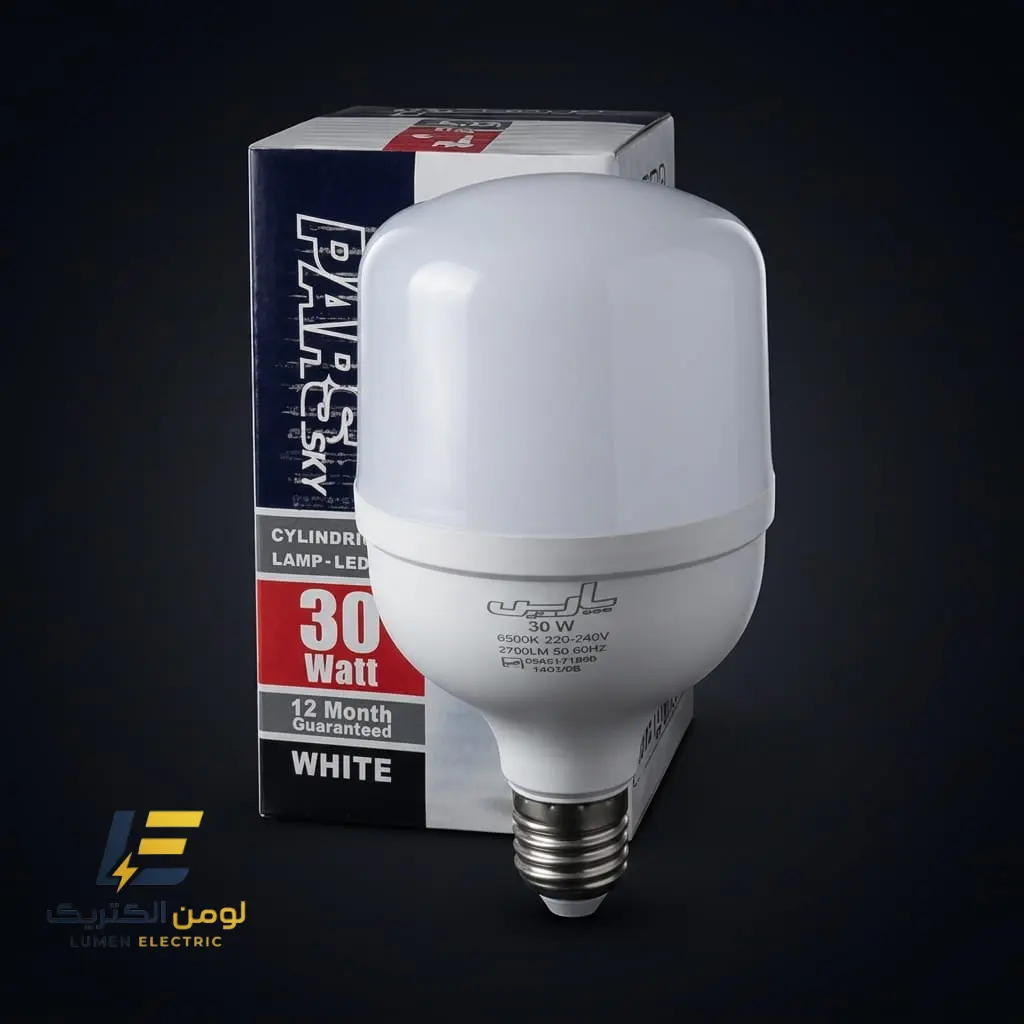 لامپ LED استوانه ای 30 وات E27 پارس اسکای