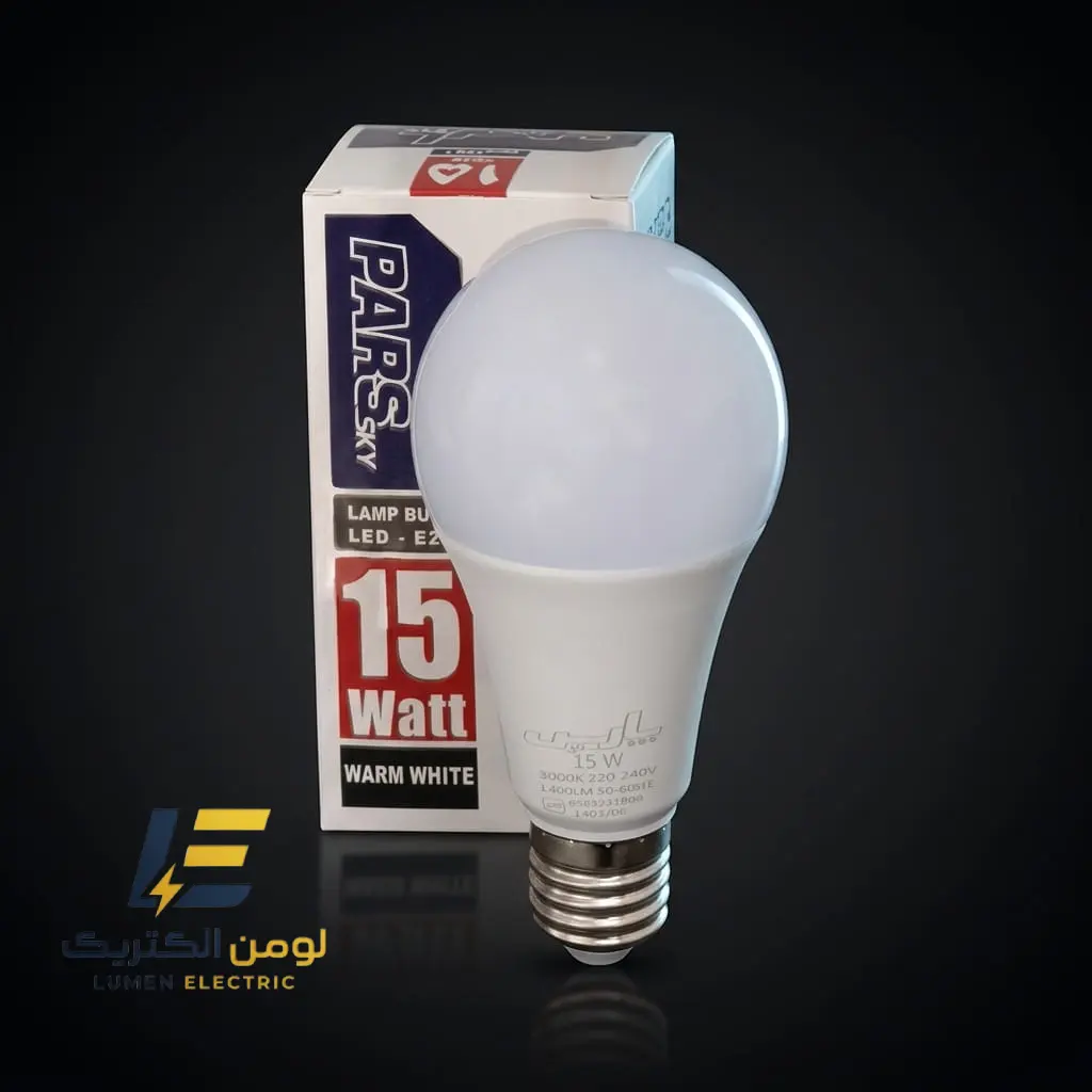 لامپ LED حبابی 15وات E27 پارس اسکای