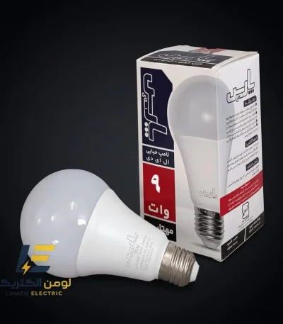 لامپ LED حبابی 9 وات E27 پارس اسکای