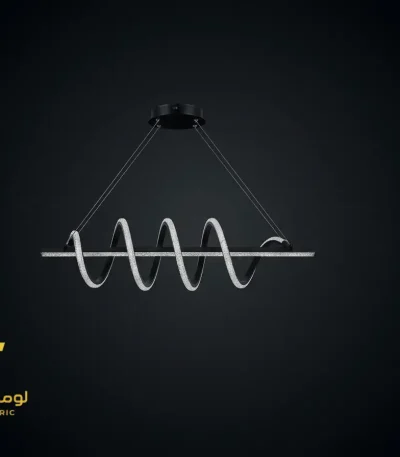 لوستر فنر کریستال سه حالته با ریموت