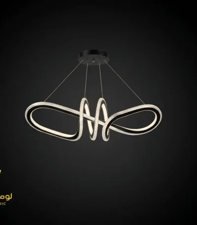 لوستر پروانه کریستال سه حالته با ریموت