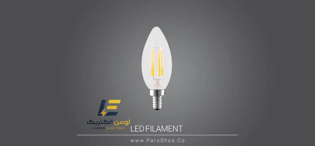 لامپ LED شمعی ۴ وات فیلامنتی E14